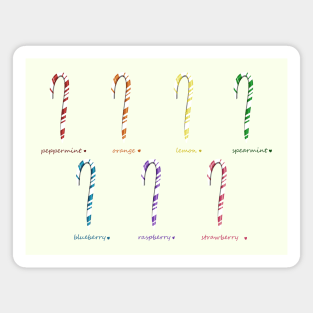 Rainbow Candy Canes Magnet